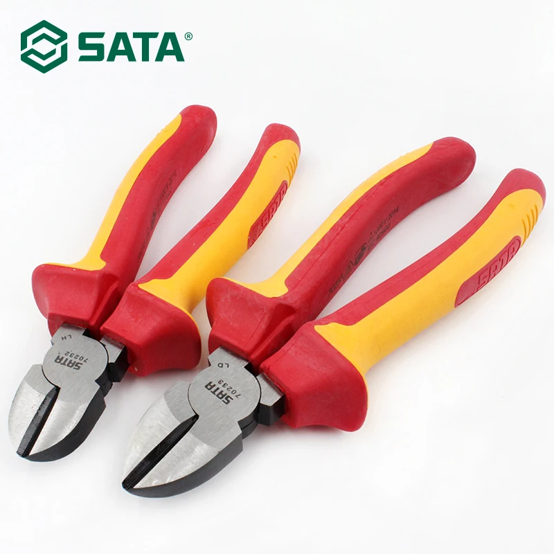 SATA VDE Изолированные Электрические плоскогубцы устойчивые к давлению