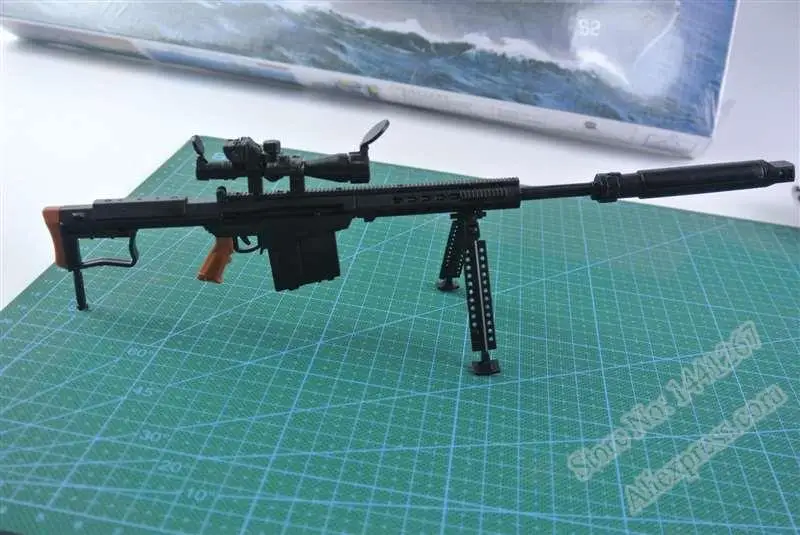 1:6 M82A1 Барретт снайперская винтовка Сборная модель ружья сборка пластиковое оружие для 1/6 Солдат Военные строительные блоки игрушка