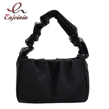 

Folds Design PU Leather Crossbody Bags for Women 2021 Winter Branded Shoulder Handbags Women's Trend Vintage Purses and Flap