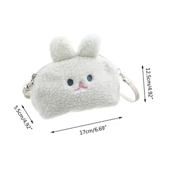 

2020 New Kids Girls Lovely Plush Cartoon Rabbit Shoulder Bag Phone Pouch Crossbody Purse
