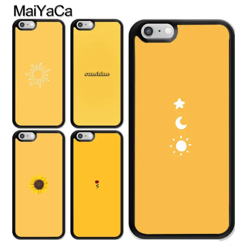 Sun Flower Yellow Aesthetic Case For Iphone 12 Mini 11 Pro Max X Xr Xs Max Se 6s 7 8 Plus 5s Cover Phone Case Covers Aliexpress