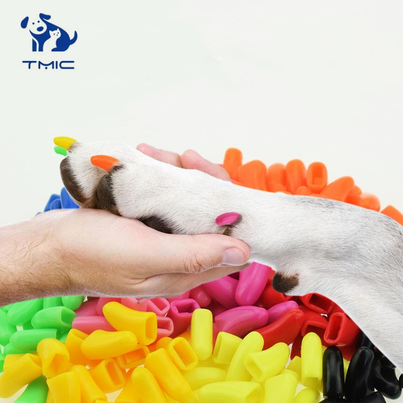 

20 Pcs Dog cat Anti-scratch Nail Caps Soft Silicone Paw Nail Cover Puppy Claw Decoration Manicure Nail Art Dog Claw Cat Supplies