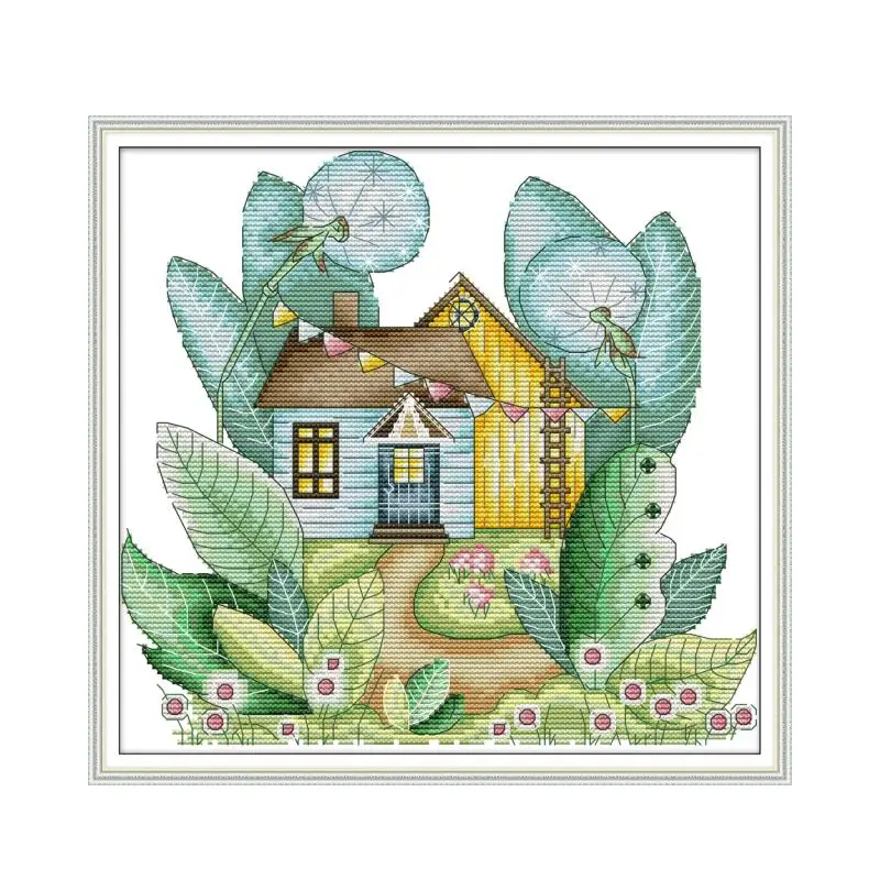 Joy Sunday Magic cabin комбинированная схема вышивки крестом ткань аида холст вышивка DMC набор Счетный крест сшитая рукоделие