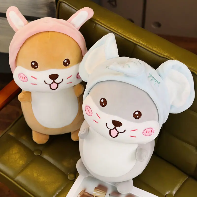 Милый хомяк плюшевые игрушки чучела животных Куклы Детские подушки Kawaii подарок на день рождения
