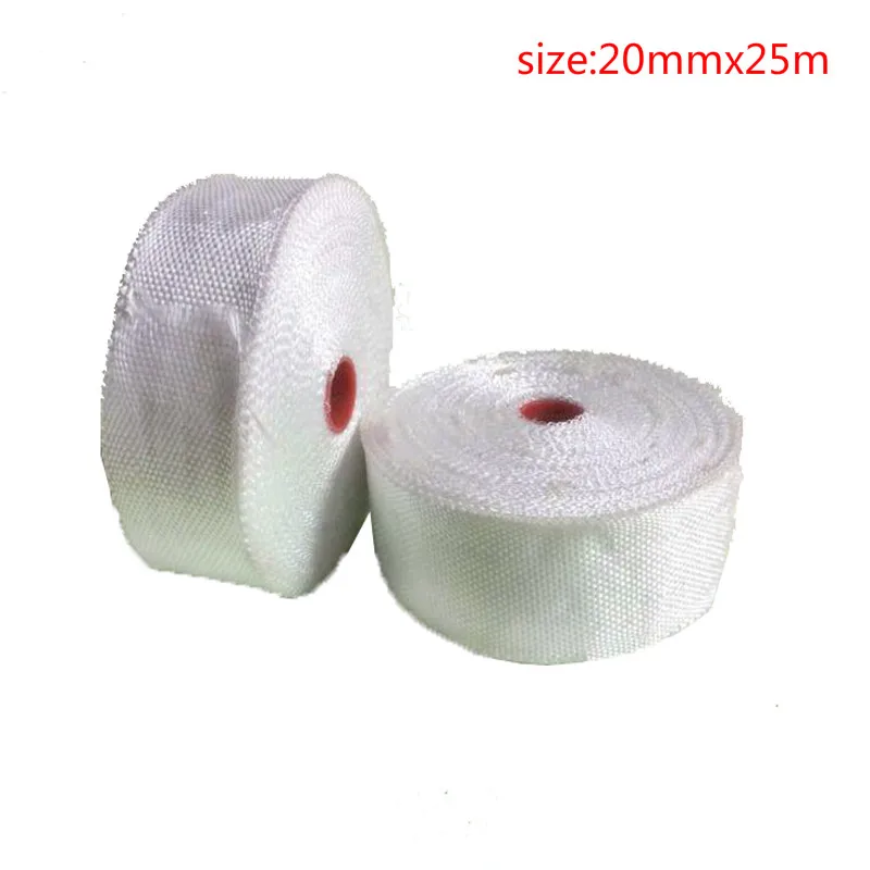 1 rolls of 20mm x 50m white fiberglass cloth tape high strength temperature resistance | Обустройство дома
