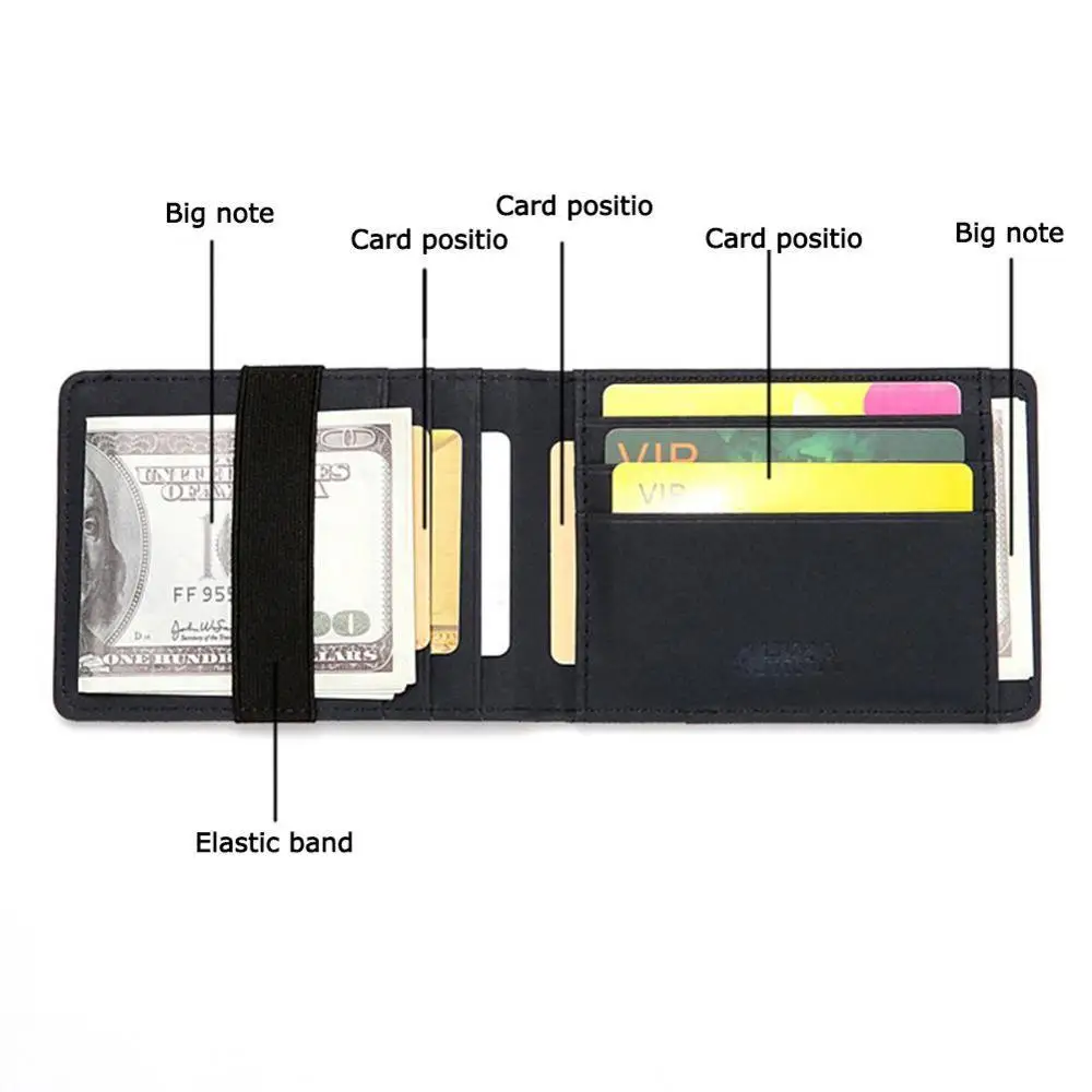 Men Credit Card Holder Minimalist RFID Blocking Wallet Card Holder Slim Wallet RFID Blocking Men Secure Faux Leather Bag Wallets