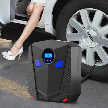 

Intelligent digital display car air compressor portable DC12Vcar tire electric inflator automatic charge and stop emergency pump