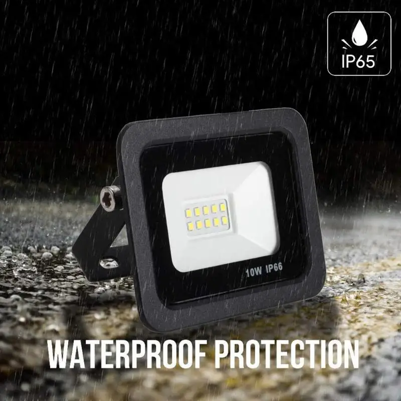 Ультратонкий прожектор,, безопасный портативный водонепроницаемый IP65 10 Вт 10 Светодиодный точечный светильник, светильник для сада, настенный светильник