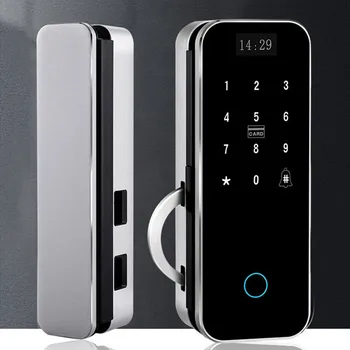 

Biometric Fingerprint Lock Security Intelligent Lock WiFi APP RFID Smart Unlock Glass Door Digital Lock Free Shipping To Brazil