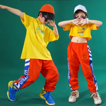 

For 12 14 16 Yrs Hip Hop Kids Jazz Dance Costumes for Girls Boys Clothes Ballroom Dancing Stage Outfits Perform Dancewear Pants