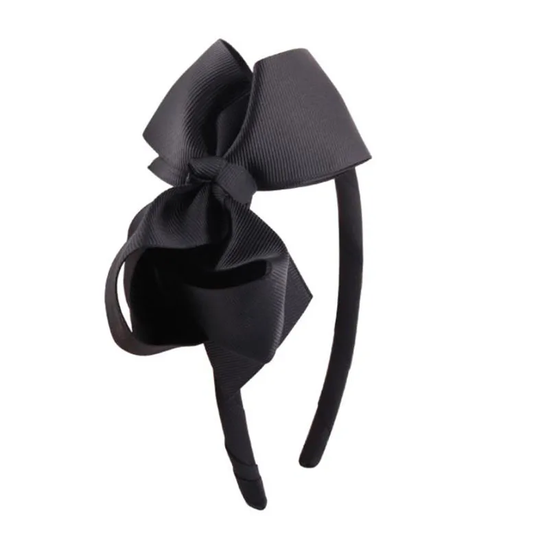 Black headband Meimile лента для волос с бантом и повязка на голову, грогрен бантики, аксессуары для волос для девочек, повязка на голову с бантом, одежда ручной работы на день рождения Патри - Цвет: Black headband