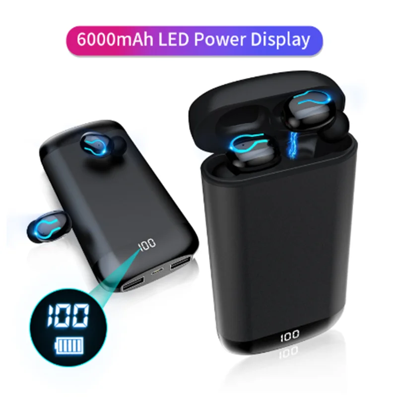 HBQ Q66, Bluetooth 5,0, наушники, TWS, беспроводные наушники, 3D стерео наушники, спортивные, свободные руки, наушники, водонепроницаемые, гарнитура, внешний аккумулятор