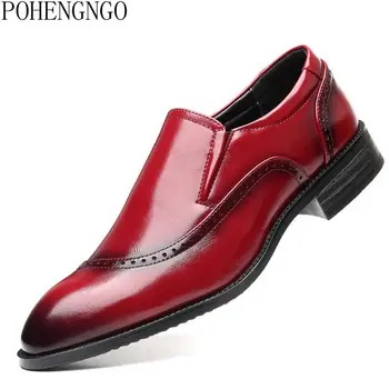 

2020 New Fashion Men Business Casual Brogue Shoes Men Oxford Shoes High Quality Wedding Leather Comfortable Men Office Loafers