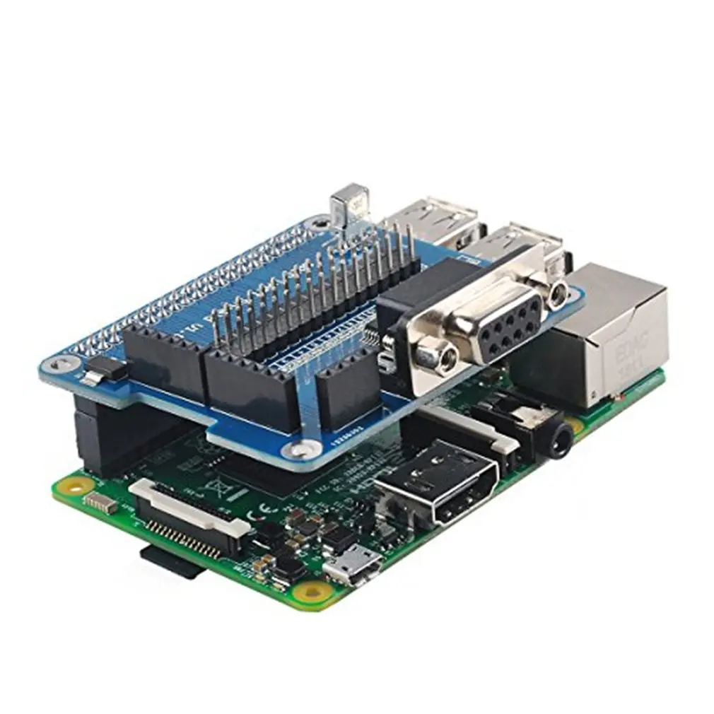 GPIO UART Raspberry Pi 3B/2B/B Модуль платы расширения+ 40 Pin/2SPI/1I2C/RS232 экологически чистые материалы