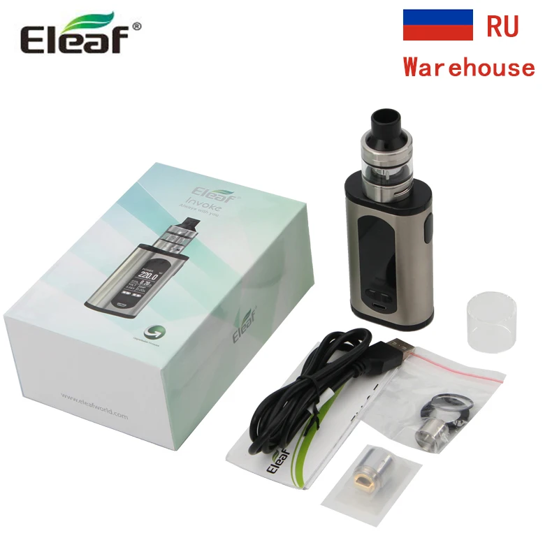 Оригинальный набор Eleaf Invoke with ELLO T 220 Вт бокс мод с атомайзером 2 мл/4 мл электронных