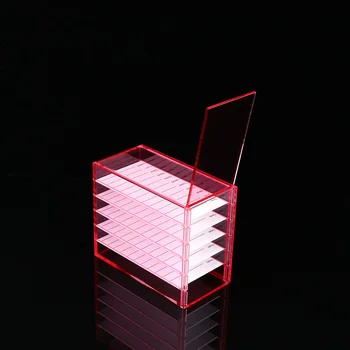 

5-layer False Eyelash Storage Box Acrylic Fake Eyelash Display Rack Eyelash Drawer Type Box (White Plates)
