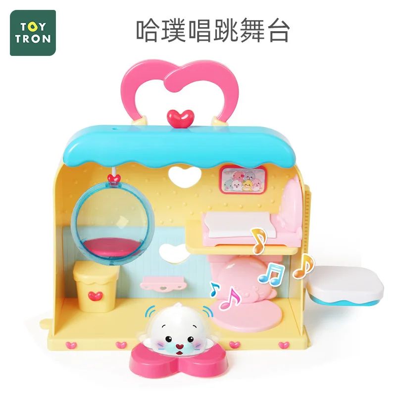 

Imported from South Korea Small Ling Toy Ha Poof Pound Sing Jump Cabin Model Sound And Light Pet Children Play House Toys