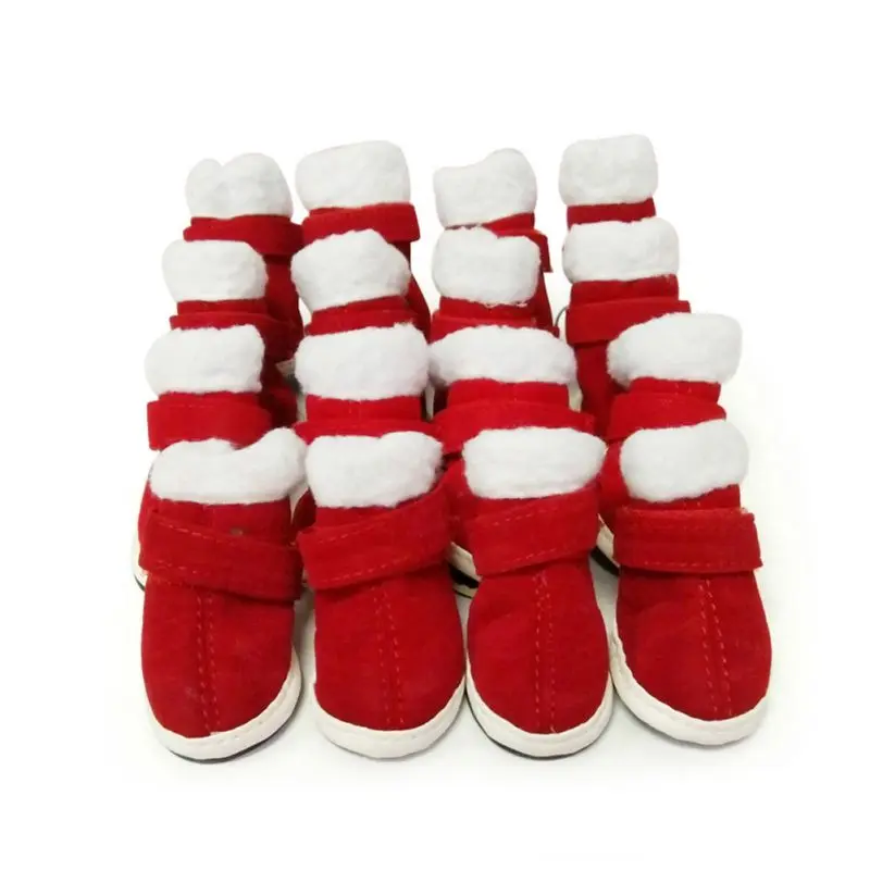 Chaussures Antidérapantes Pour Animaux De Compagnie, Lot De 4 Pièces, Chaussons De Protection Pour Chiens, Chiens, Chihuahua, Chaud, Hiver