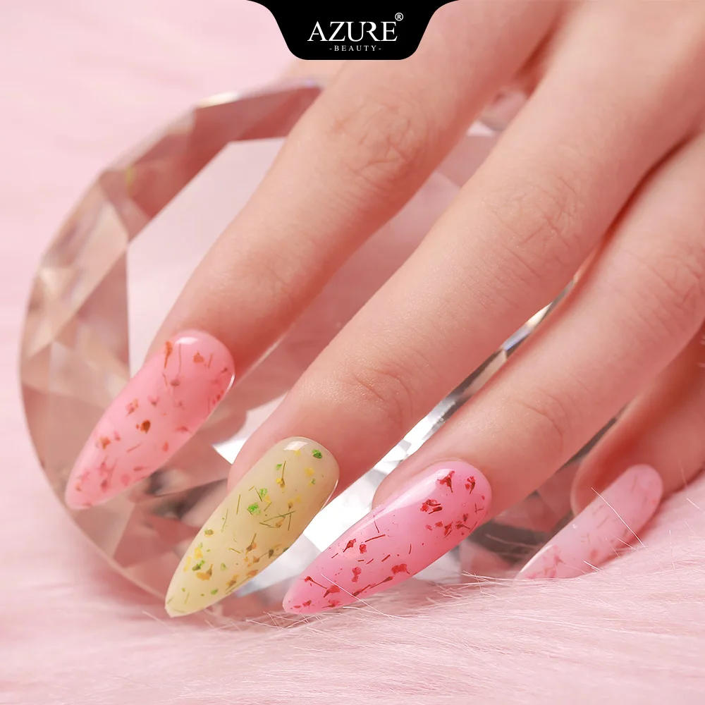 Azure beauty, 9 шт./лот, Лаки, гелевая краска, сушеные цветы, лак для ногтей, сделай сам, дизайн, натуральная фея, полупрозрачный гель для ногтей
