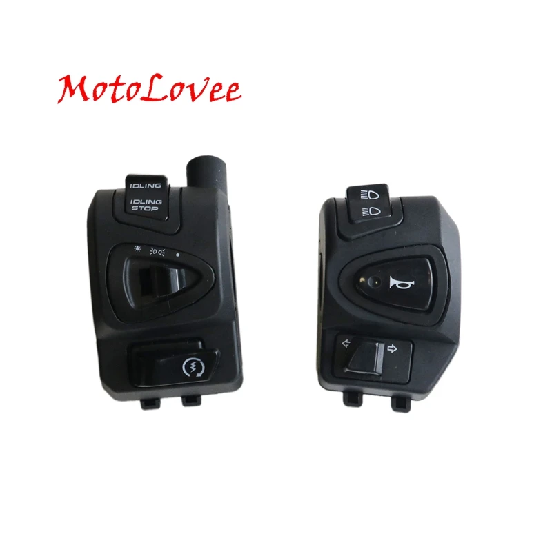 

Motolovee 22mm Motorcycle Switches Headlight Turn Signal Start Motorcross Horn High/Low Beam Handlebar Control Switch Button