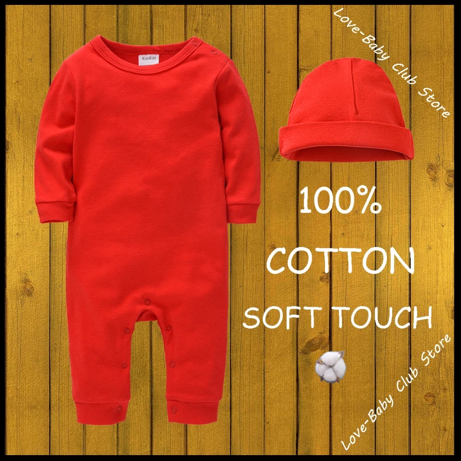 Newborn Infant Baby Romper With Cap Scarf Clothing Set Long Sleeve 100