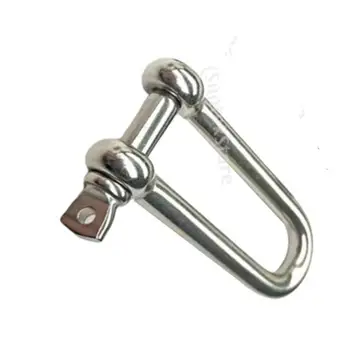 

D Shackle Link 316 Stainless Steel Lifting Towing Rigging Pin Loop 8mm