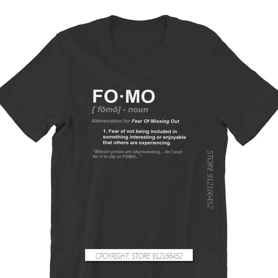 FOMO TShirts Bitcoin Cryptocurrency Miners Meme Male Graphic Fabric  Streetwear T Shirt O Neck Big Size - AliExpress
