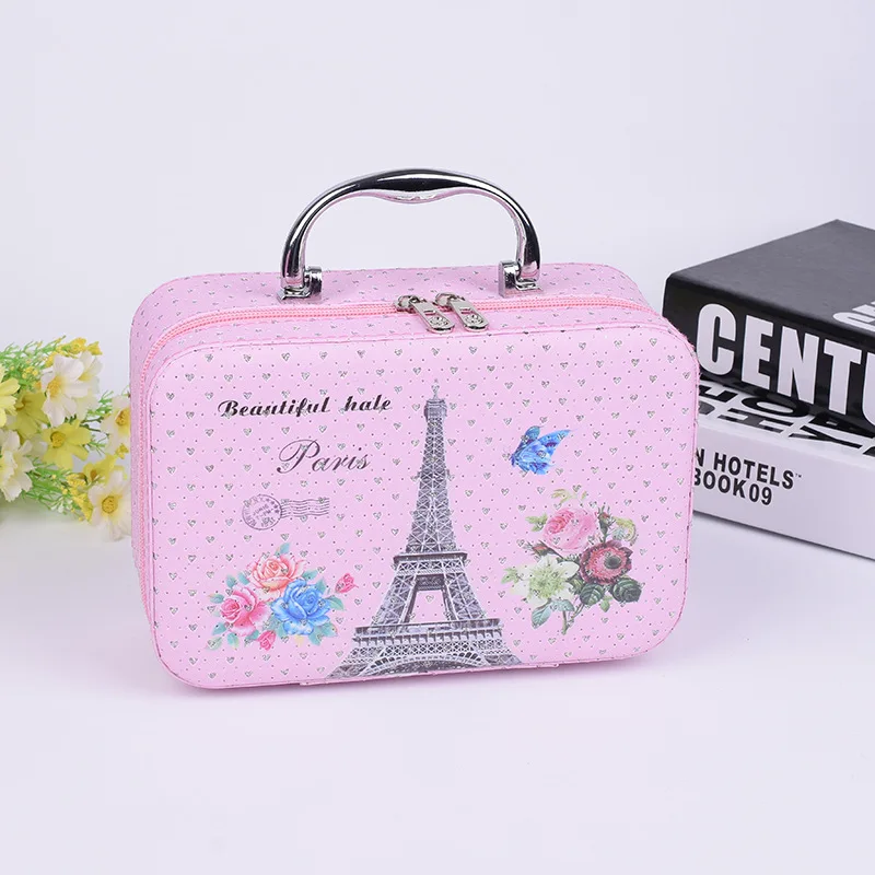 

4 Colors Women Landscape Print Makeup Cosmetic Bags Women Ladies Beauty Case Cosmetics Organizer Toiletry Bag Travel Wash Pouch
