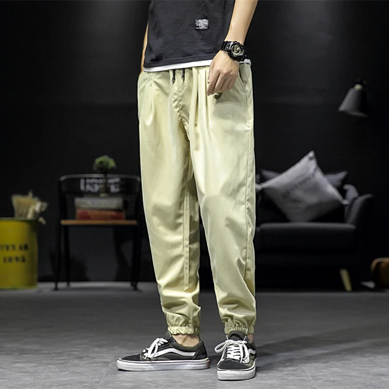 Autumn Sweatpants Men's Fashion Solid Color Casual Joggers Pants Men Streetwear Wild Hip Hop Loose Harlan Trousers Mens M-5XL