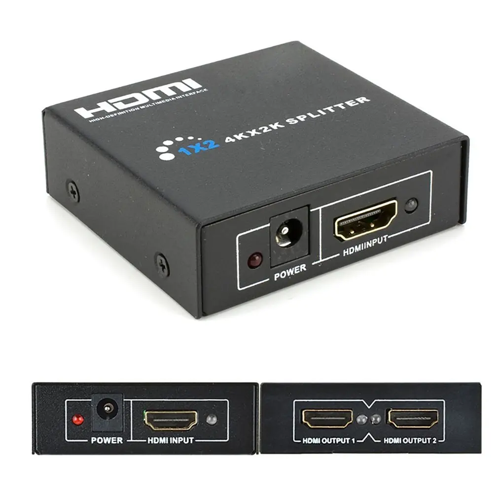 HDMI split ter Full HD 1080p видео HDMI коммутатор 1X2 split 1 In 2 Out усилитель дисплей адаптер для HDTV DVD