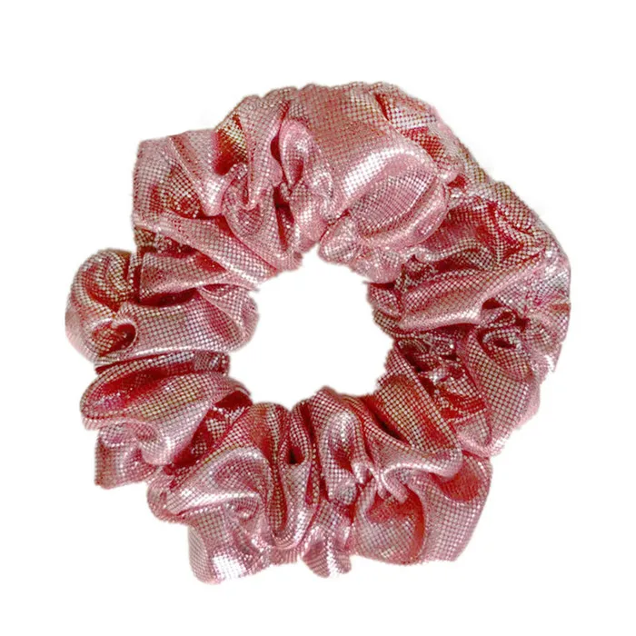 New-Dark Pink Бронзовая цветная Радужная эластичная резинка для волос, резинки для волос, блестящие кольца для волос, аксессуары для женщин и девушек, держатель для конского хвоста, головной убор - Цвет: New-Dark Pink