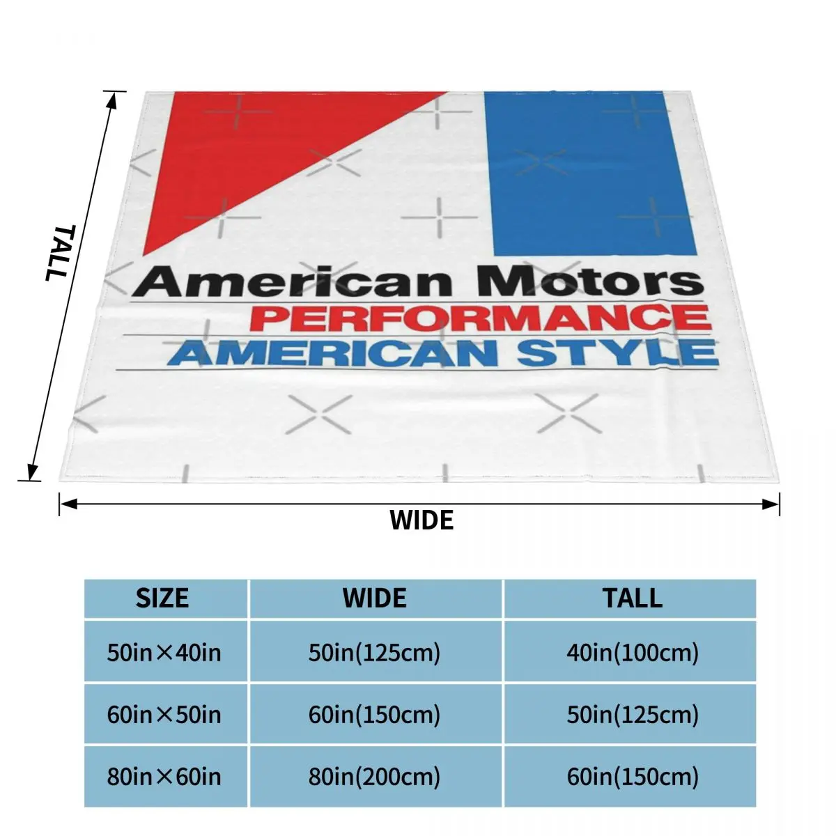 Amc American Motors-Manta a cuadros para bebe, para cama colcha, 2 unidades