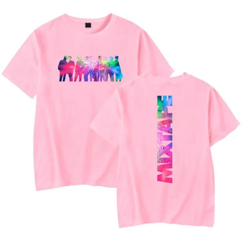 Защищает Детские Kpop футболки MINHO JISUNG WOOJIN CHANGBIN Феликсом в Корейском стиле, уличная одежда в стиле «хип-хоп», короткий рукав Футболка straykids - Цвет: 023