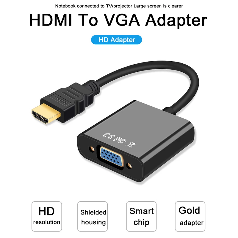 BoeYink адаптер hdmi-vga кабель конвертер HDMI VGA кабель Поддержка 1080P с аудио кабелем для HD tv xbox PS3 PS4 ноутбука ТВ коробка