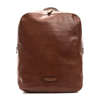

Backpack Backpack THE BRIDGE made in Italy adjustable shoulder straps man 36X27X18 Cm Brown Brown 46410601