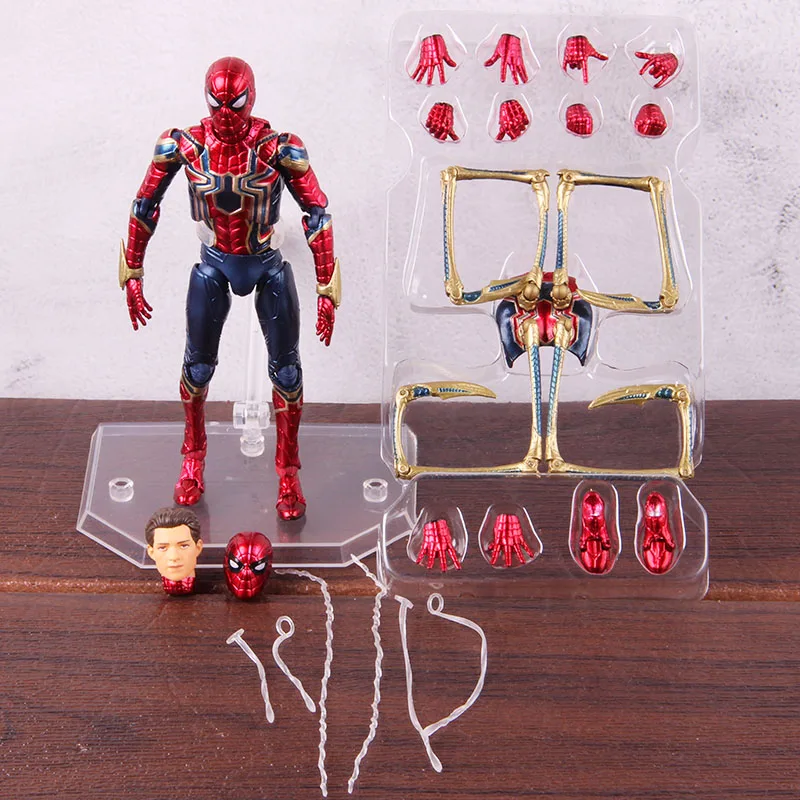 no colorful box Marvel Железный Паук Мстители Бесконечность войны ПВХ Spider-man фигурка Коллекционная модель игрушки - Цвет: no colorful box
