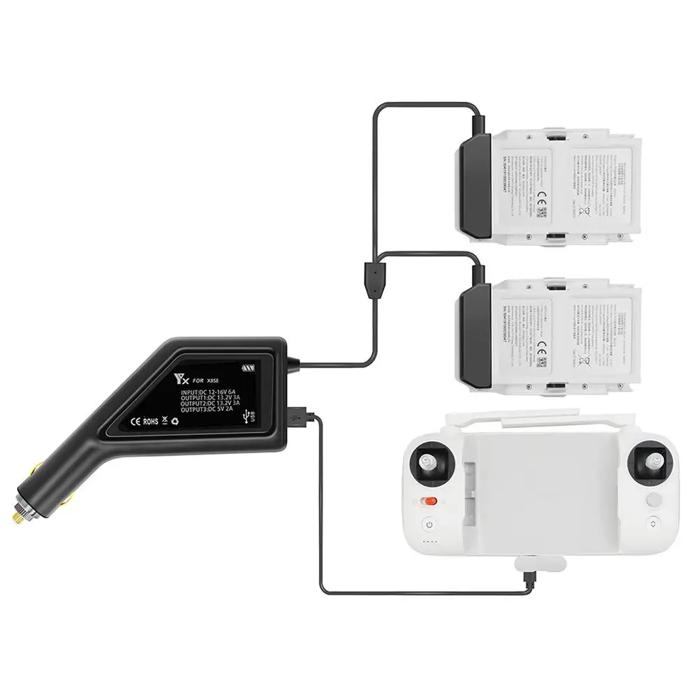 USB Автомобильное зарядное устройство Дрон двойное устройство дистанционного управления на батарейках адаптер для FIMI X8 SE