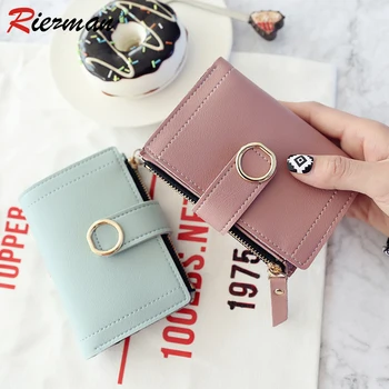 

RIEZMAN Women Wallets 2020 Fashion Small PU Leather Purse Women Ladies Card Holder Women Clutch Female Purse Money Clip Wallet