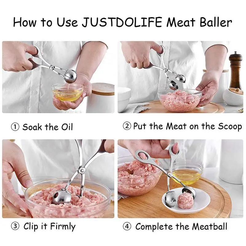 2 шт. круглый Meatball Maker устройство для мясных шариков из нержавеющей стали с леденцом и 20 палочек Креативные кухонные инструменты для дома DIY Аксессуары
