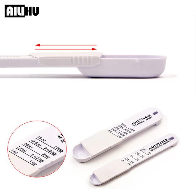 2Pc Mérés Kanál Állítható Skála Mérő -Mérőpohár Fűszerezés És Fűszeres Kombinált Konyhai Kiegészítők Szerszámok - Image 4