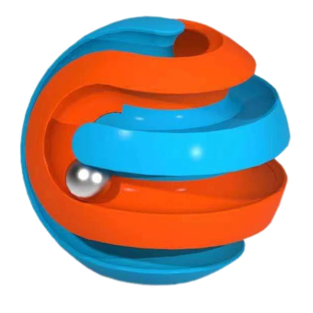 Adults Kids Colorful Hand Rotary Fidget Roller Stress Relief Cube Gyro with Bead Novelty Sensory Toy Anti Stress 3