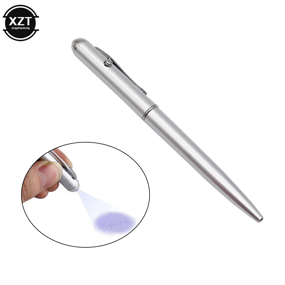 Ballpoint Pen Invisible Ink Pen Magic Pen 1Pcs Plastic Material Invisible Ink Pen With Uv Light Magic Secret Ballpoin Novelty Office School Supplies