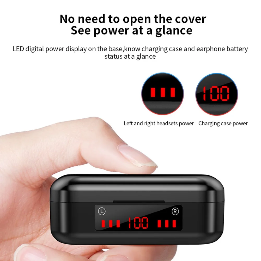 V7 TWS Bluetooth V5 0 Earbuds Wireless Earphones Touch Control Waterproof 6D Stereo Sport Music Headset Portable Charging Box