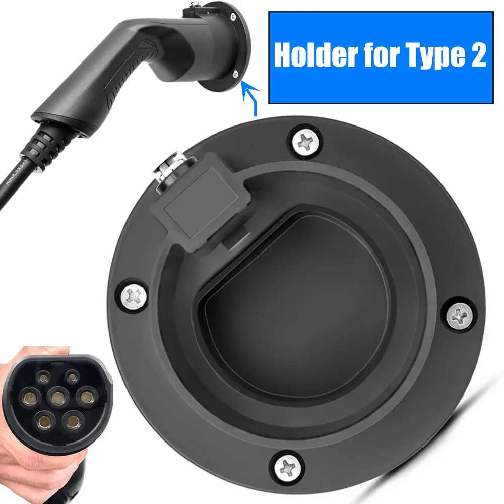 

EV Charger Cable Holder Level 2 for Type2 EVSE IEC 62196-2 Connector Plug Dummy Socket