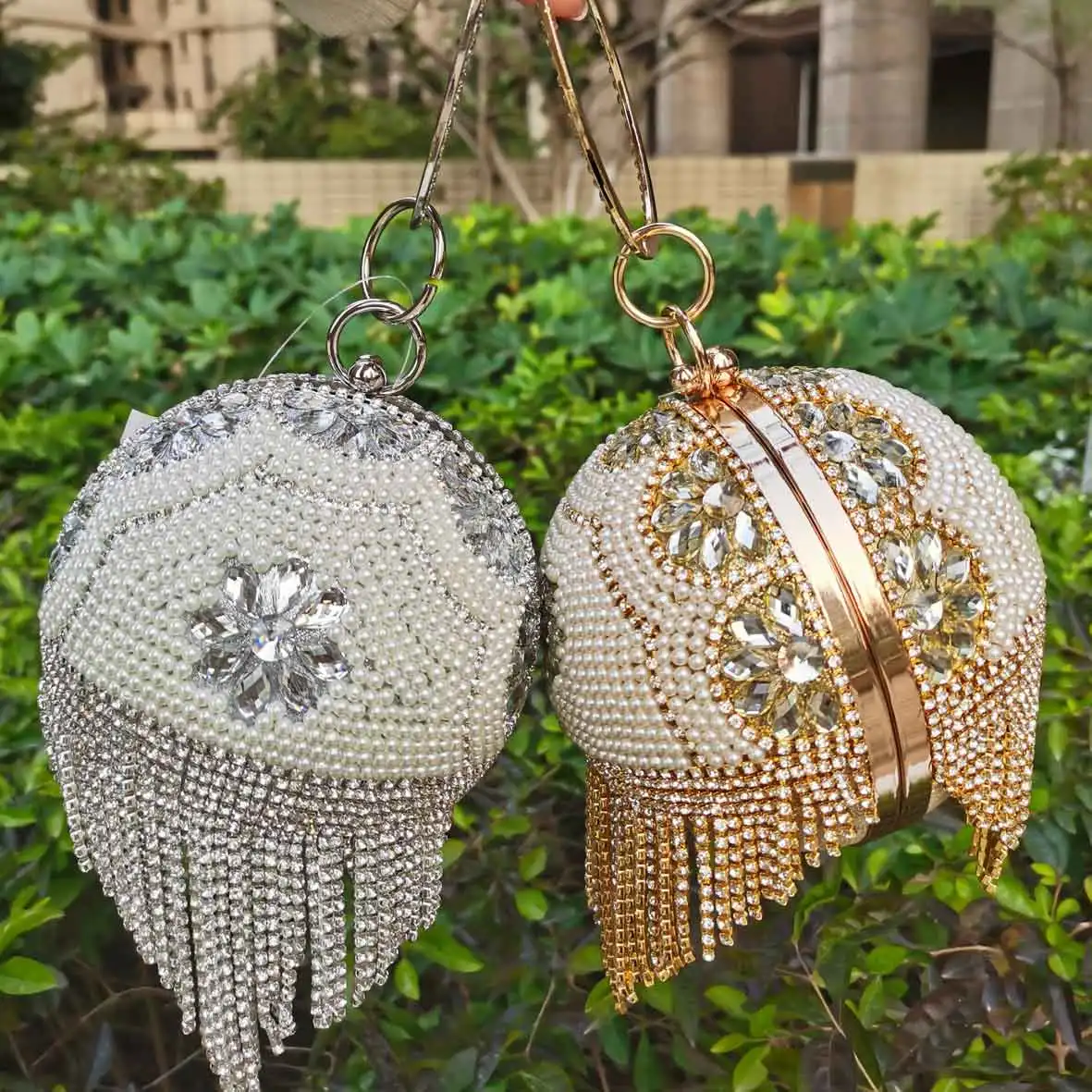 Luxury Ball Bags Designer tote Women Bags Red Blue Pearl Crystal