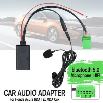 

HIFI Car Audio bluetooth Wireless Cable Adapter Microphone MIC AUX Music Player For Honda for Acura RDX Tsx MDX Csx