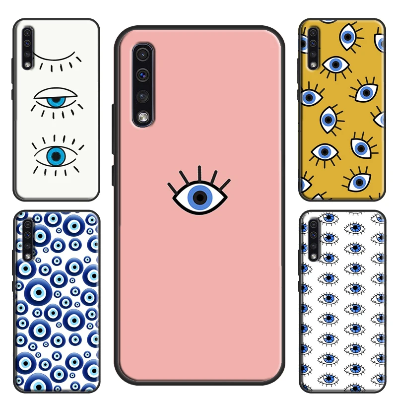 Eyes Eyelash Aesthetic Case For Samsung A52 A72 A32 A12 A51 A71 A50 A70 A21S S10 S20 Plus S21 FE S22 Ultra Cover | Мобильные