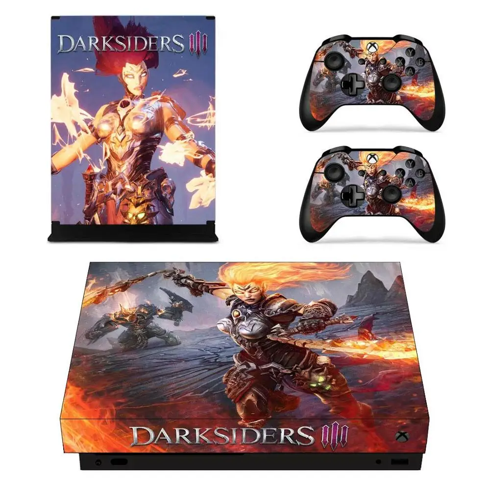 Для Xbox One X стикер s Darksider 3 виниловое покрытие стикеры Adesivo для Xbox one X консоли пульта дистанционного управления скины - Цвет: YSX1X1921