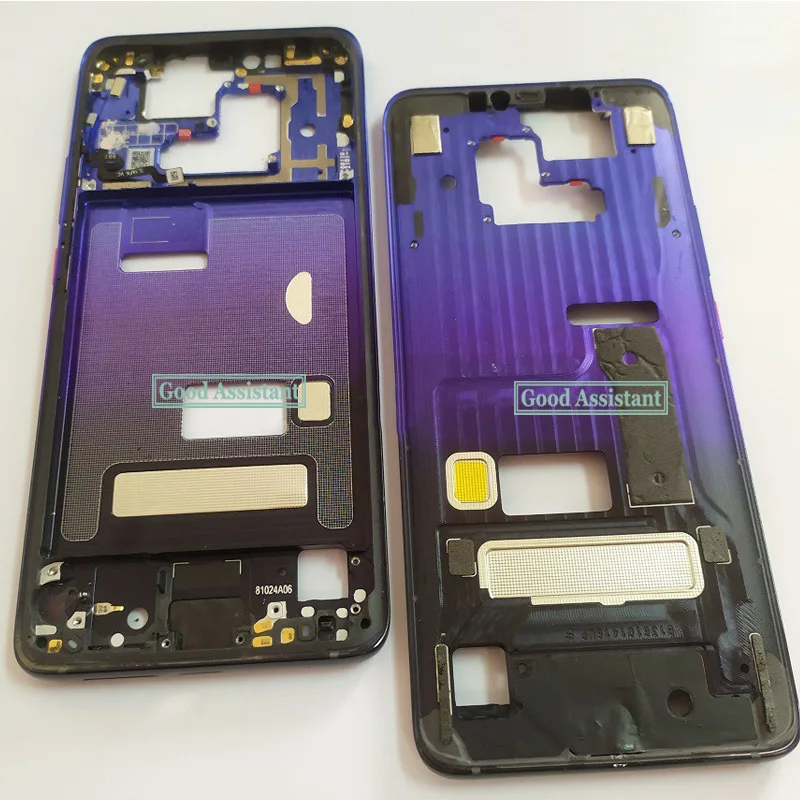 Aurora Blue Б/у для huawei Коврики 20 Pro LYA-LX9 LYA-L29 LYA-L09 спереди Корпус шасси плиты ободок ЖК-дисплея, передняя панель на переднюю раму - Цвет: Aurora Blue