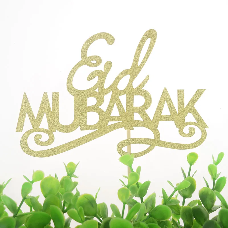 Eid Mubarak со звездами Торт Топперы флаги день рождения Блеск Детские украшения для кексов для свадьбы или «нулевого дня рождения» вечерние DIY выпечки 20 шт./лот